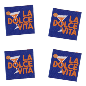 Lot de 4 étiquettes à coudre - La dolce vita