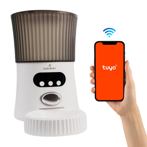 Comedero Automático para Perros y Gatos con WiFi Control por App 6L Blanco Glückpet