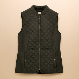 Joules Green Minx Diamond Quilt Gilet Size 16