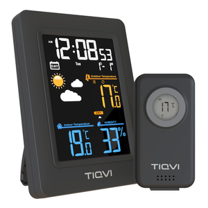 Station Météo avec Capteur Extérieur – Sans Fil – Écran Couleur 6,6'' – Écran Tactile – Intérieur et Extérieur