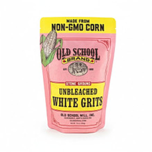 Old School Brands Non-GMO, Gluten Free Stone Ground Unbleached White Grits