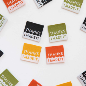 Lot de 8 étiquettes tissées - Thanks I made it