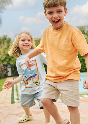 Parker Orange Textured T Shirt