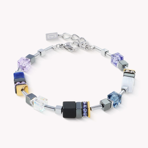 Precious Stones GEOCUBE Bracelet Bicolour Chalcedony & Sodalite