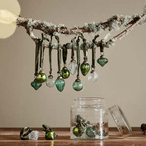 Adisa Bauble Jar - Mixed Green & Clear - Set of 16