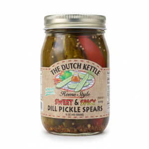 Dutch Kettle Amish Home Style Sweet and Spicy Dill Pickle Spears
