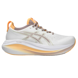 Asics Womens Gel Nimbus 27 - White/Fawn - Neutral - AW25