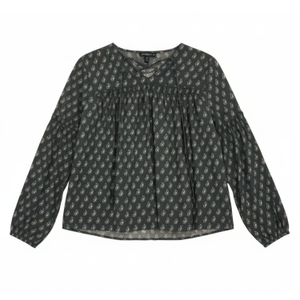 Cotton Ditsy Paisley Boho Blouse (S)