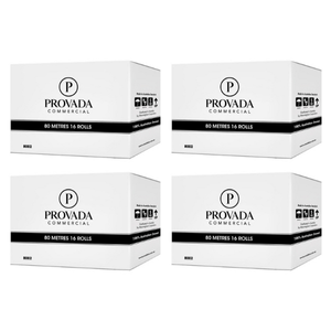 4 x Provada Commercial Embossed Roll Towels 80m x 16 Rolls