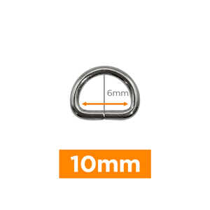 Anneau en D premium - Argent 10 mm