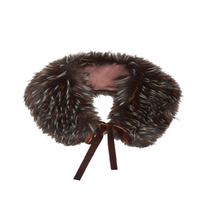 Faux Fur Tie Brown Collar (one size)