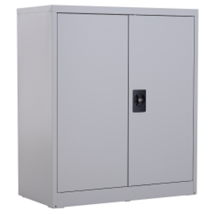 Vinsetto Armario Archivador Metálico con 2 Puertas Cerradura Estante Ajustable para Sala de Estar Estudio 80x40x92,5 cm Gris