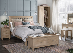 MODERN COUNTRY OAK 5 ft SLATTED LOW FOOT END