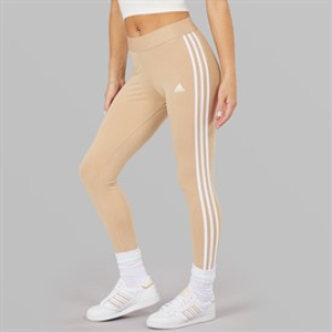 adidas Womens Essentials 3-Stripes Leggings Magic Beige/White