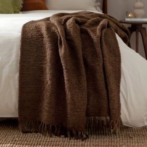 Candar Textured Boucle Throw - Cocoa