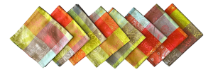 French Cotton Jacquard Napkins in Mille Couleurs Pattern by Garnier Thiebaut, Set of 8