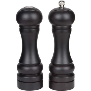 Trudeau - Seville Salt Shaker & Pepper Mill Set Ebony 15cm