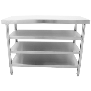 Brand New Diaminox FP Stainless Steel 150cm Prep Table With 3 Under Shelves