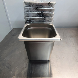 Brand New 1/6 Stainless GN Gastronorm Pan 150mm x 6