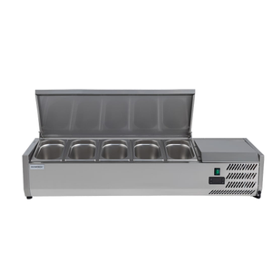 Brand New Diaminox Countertop Prep Fridge Stainless Steel Top 120cm 5 x 1/4 GN VRX1200/330S