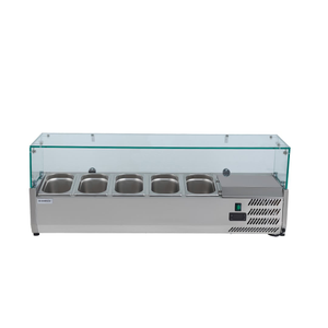 Brand New Diaminox Saladette Prep Fridge Glass Top 120cm 5 x 1/4GN VRX1200/330G