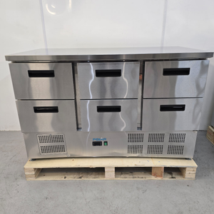 New B Grade Polar 6 Drawer Bench Counter Fridge CR711