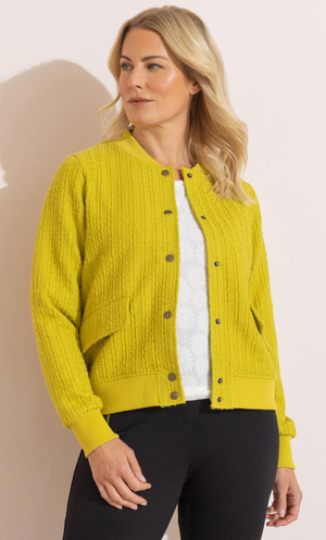 Boucle Bomber Jacket - Lemon/Curd