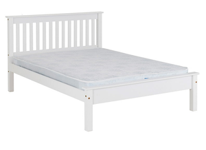Monaco High & Low Foot Bedframes – White Painted Pine