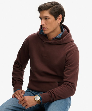 Felpa con cappuccio e logo micro