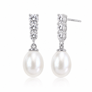 Givre Drop Pearl Earrings (one size)
