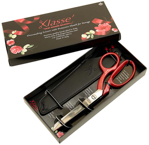 Ciseaux de tailleur Klasse 21 cm avec étui – Rouge