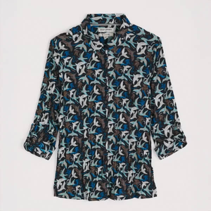 Seasalt Larissa Shirt Swooping Birds Onyx Size 12