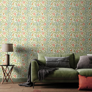 Hoopla Walls Rosehip Trail Coral Pink Wallpaper - HWA1098W