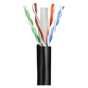 CAT6 U/UTP Unshielded Twisted Pair External Duct Data Cable Black 100m
