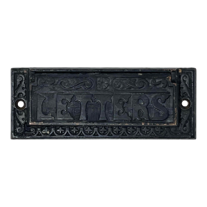 1880s Antique American Bronze Mail Slot