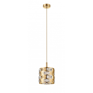 CFH1811/01/G Lola 1 Light Pendant Gold Crystal (S)