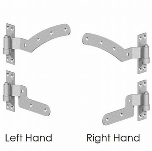 Cranked Curve Rail Hinges Kit - Left hand, Black