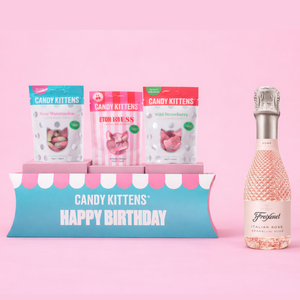 Candy Kittens Happy Birthday Mixed Sweets & Freixenet Rose 20cl