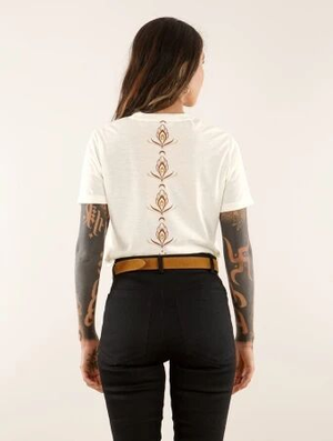 'Crop top imprimé "Selea", Blanc et marron'