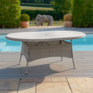 Maze - Oxford 6 Seat Oval Rattan Dining Table - Ceramic Glass (Table Only)