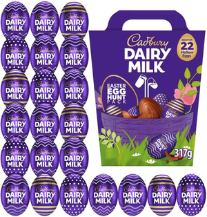 Cadbury Dairy Milk Chocolate Egg Hunt Pack 317g (22 eggs)