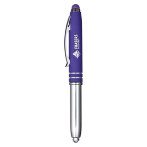 Amalfi Metal Reversible Torch Stylus Ballpoint Pen