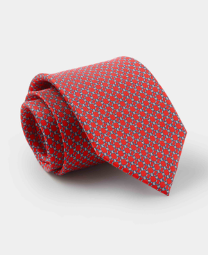 Red Chain Silk Tie