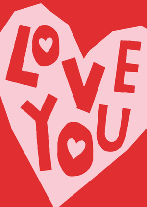 Love You Cut Out Heart Card