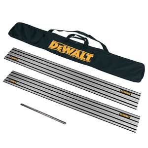 DeWalt DWS5022 2 x 1.5M Plunge Saw Guide Rail with Connector Bar & DWS5025 Guide Rail Carry Bag