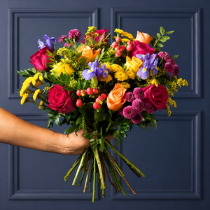 Bright Santini, Rose and Iris Bouquet