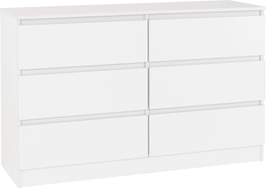 Malvern 6 Drawer Chest White