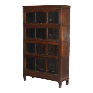 Antique Macey Arts & Crafts Mission Oak 4 Stack Barrister Bookcase C1920
