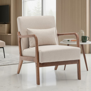 Fabric Linen Beige Hertford Accent Chair