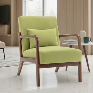Fabric Cotton Lime Green Hertford Accent Chair